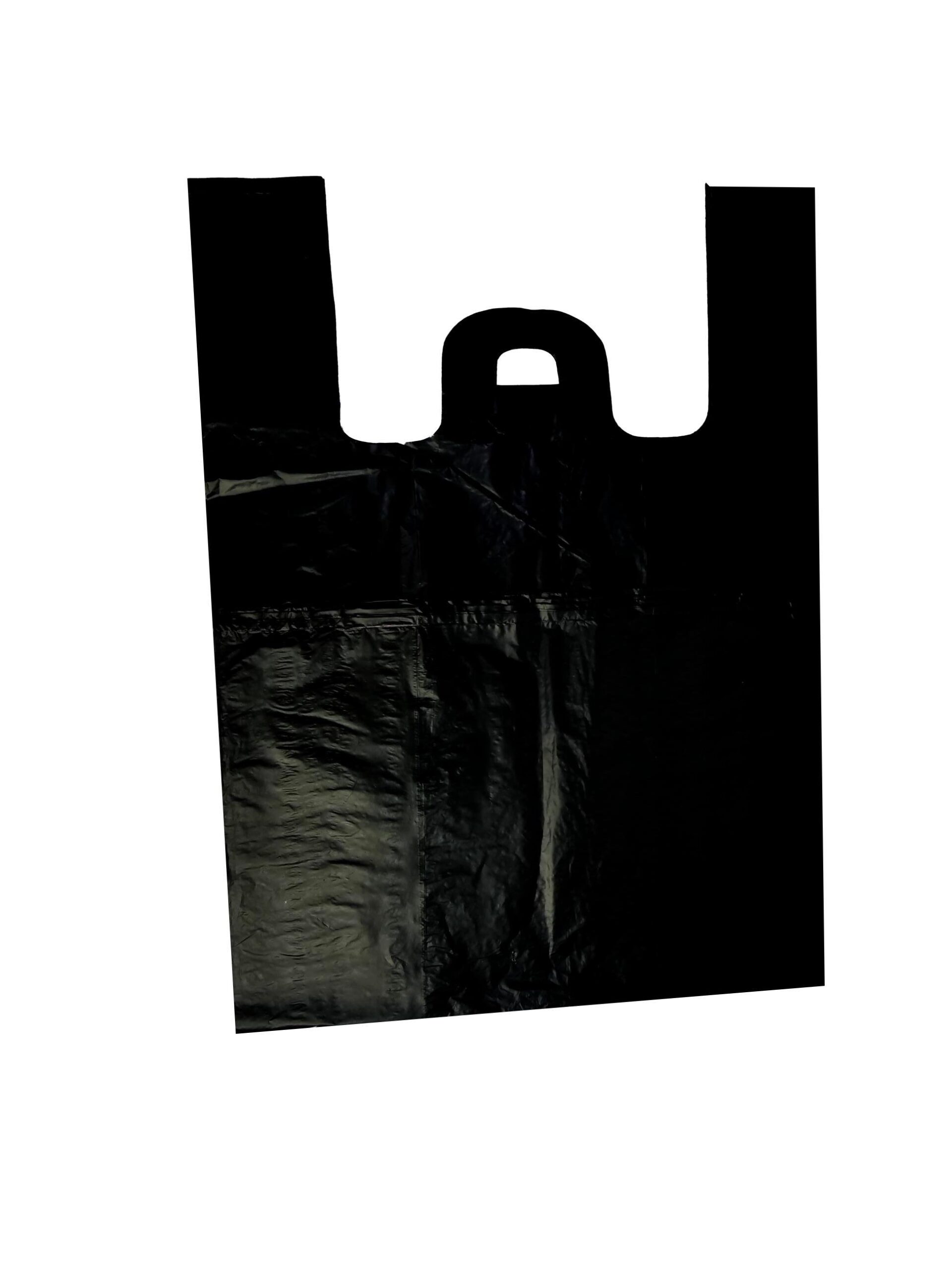 bolsa manija T también conocida como bolsa tipo camiseta con asa, bolsa plástica con cargaderas o bolsa T reciclable